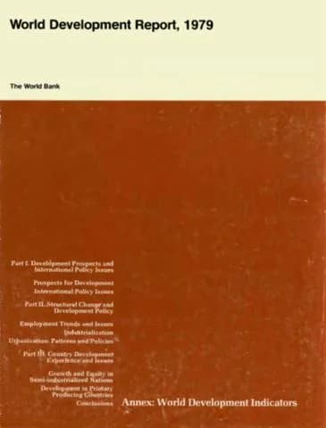 Cover, World Development Report 1979: Structural Change and Development Policy