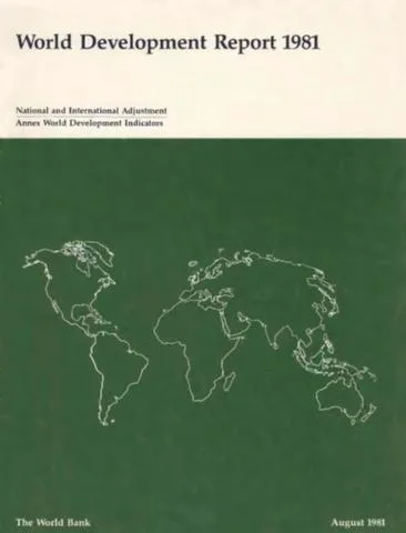 Cover, World Development Report 1981: National and International Adjustment