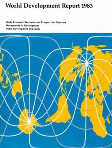 Cover, World Development Report 1983: Management in Development
