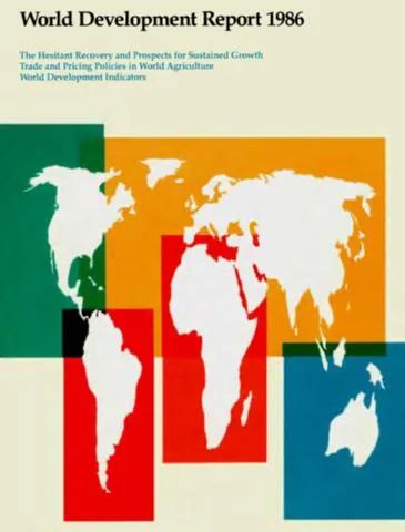 Cover, World Development Report 1986: Trade and Pricing Policies in World Agriculture