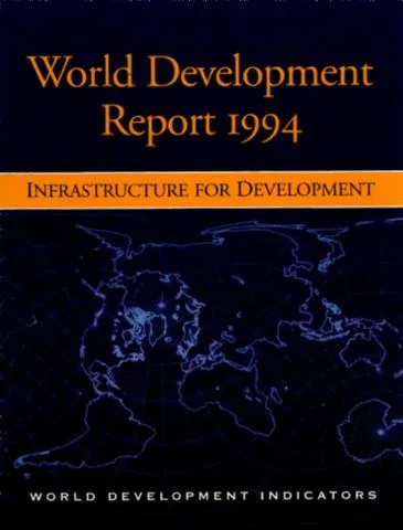 Cover, World Development Report 1994: Infrastructure for Development