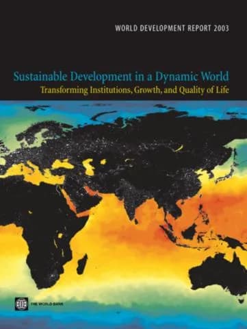 Cover, World Development Report 2003: Sustainable Development in a Dynamic World