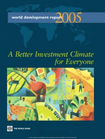 Cover, World Development Report 2005: A Better Investment Climate for Everyone