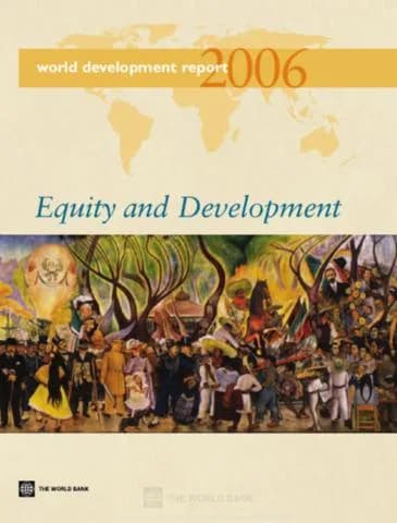 Cover, World Development Report 2006: Equity and Development