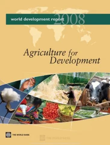 Cover, World Development Report 2008: Agriculture for Development