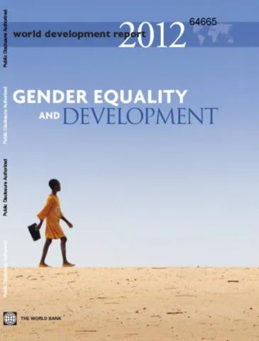 Cover, World Development Report 2012: Gender Equality and Development