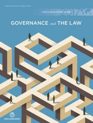 Cover, World Development Report 2017: Governance and the Law